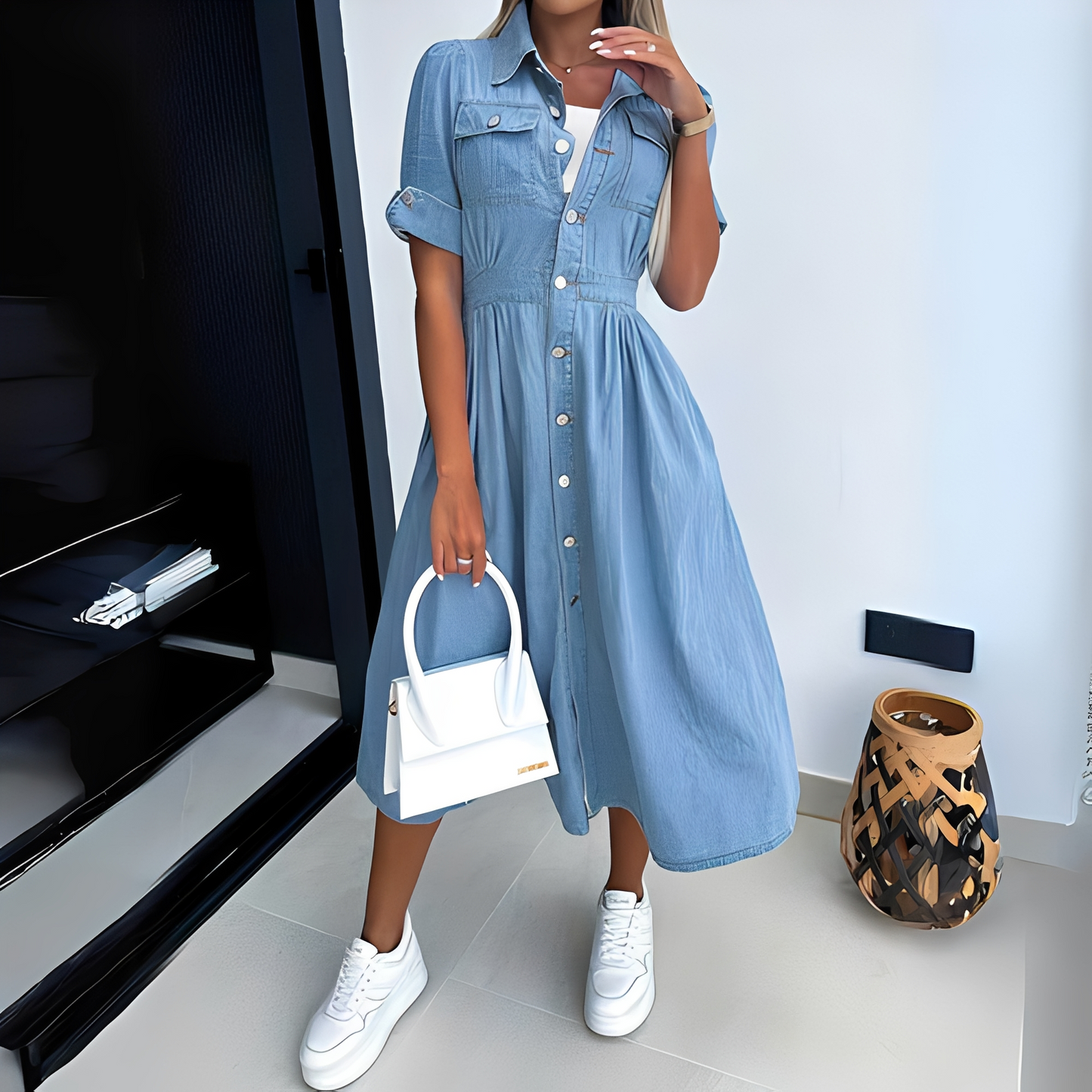 Damen Leichtes Sommerkleid
