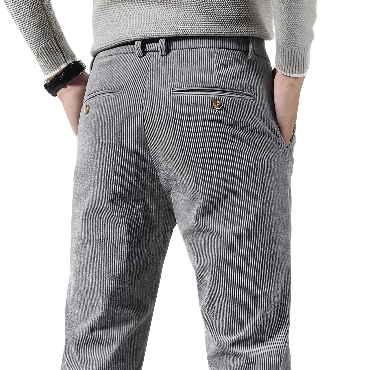 Herren Cordhose Leicht Lässig Beige