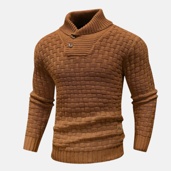 Quenby Herren Strickpullover Schalkragen Regular Fit