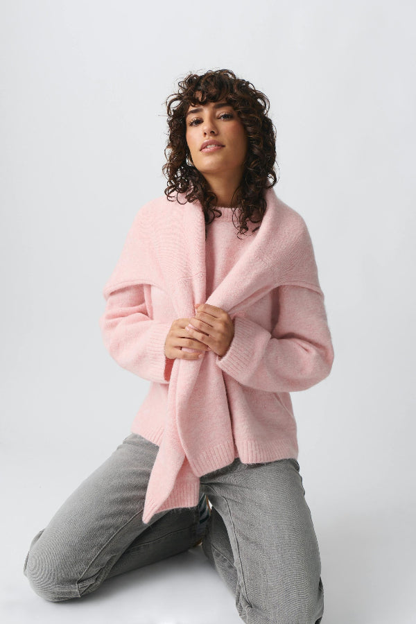 Norvielle Damen Oversized Pullover Sweatshirt Weicher Woll-Look