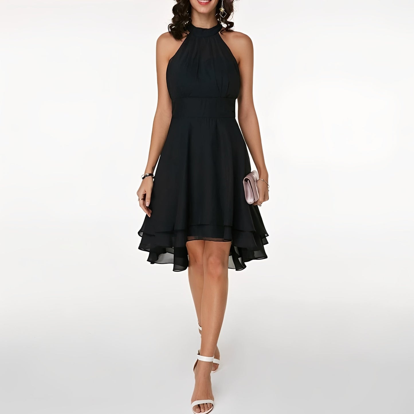 Damen Midikleid Neckholder Stilvoll