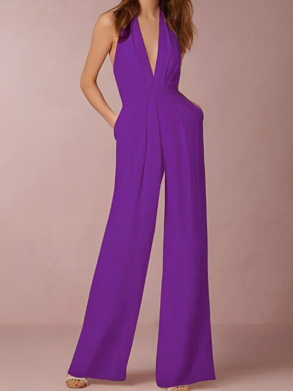 Damen Jumpsuit Weites Bein Elegant