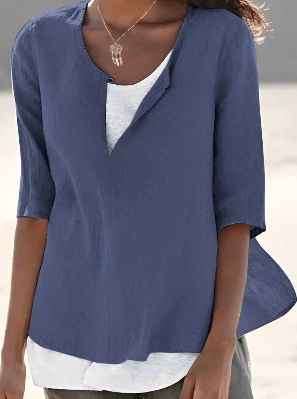 Elegante Damenbluse Lagenlook