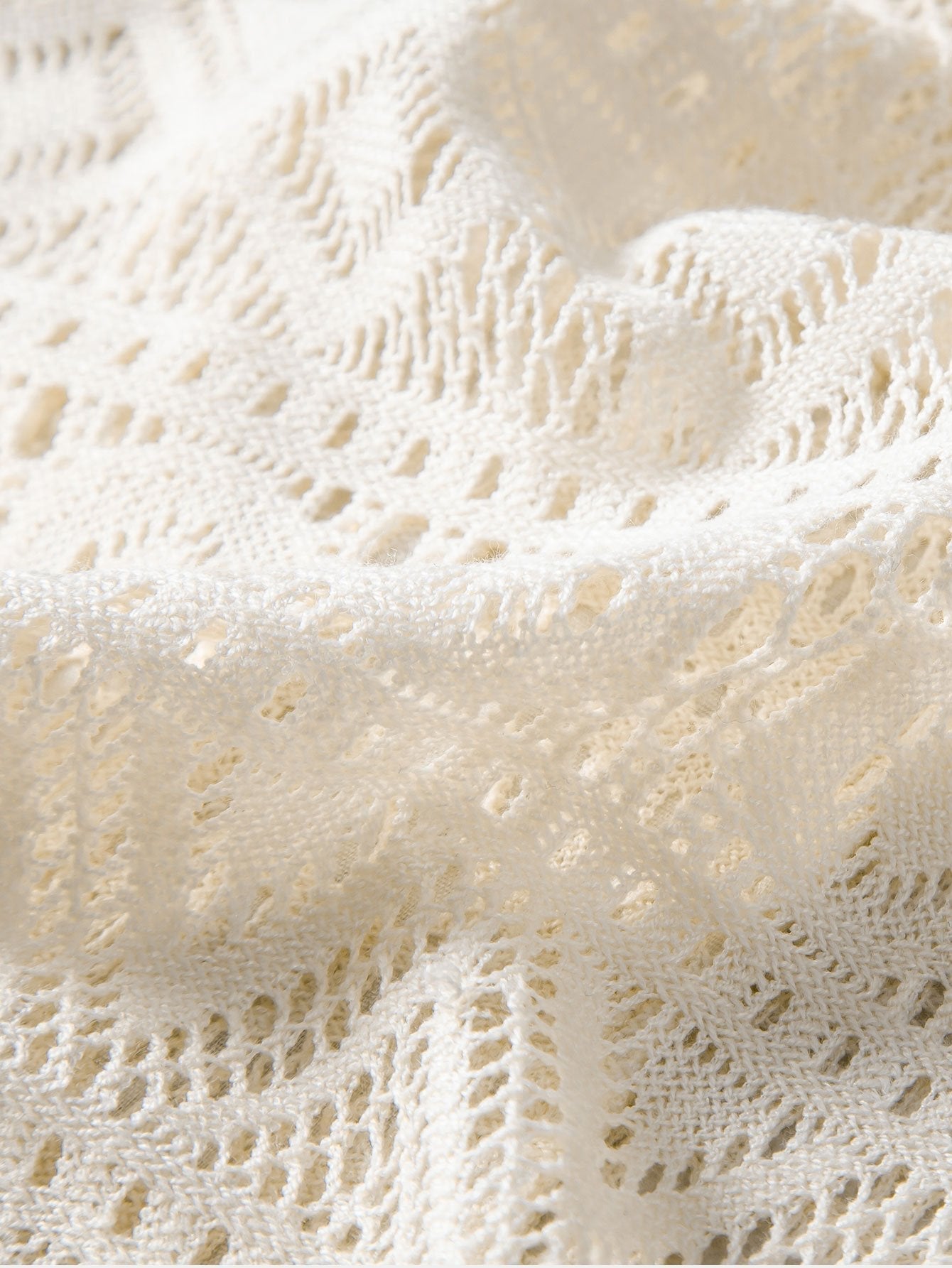Damen Häkeltop Transparent Ethno-Muster