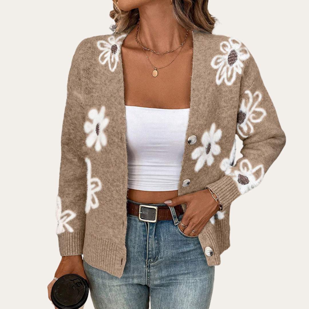 Norvielle Damen Strickcardigan Trendig