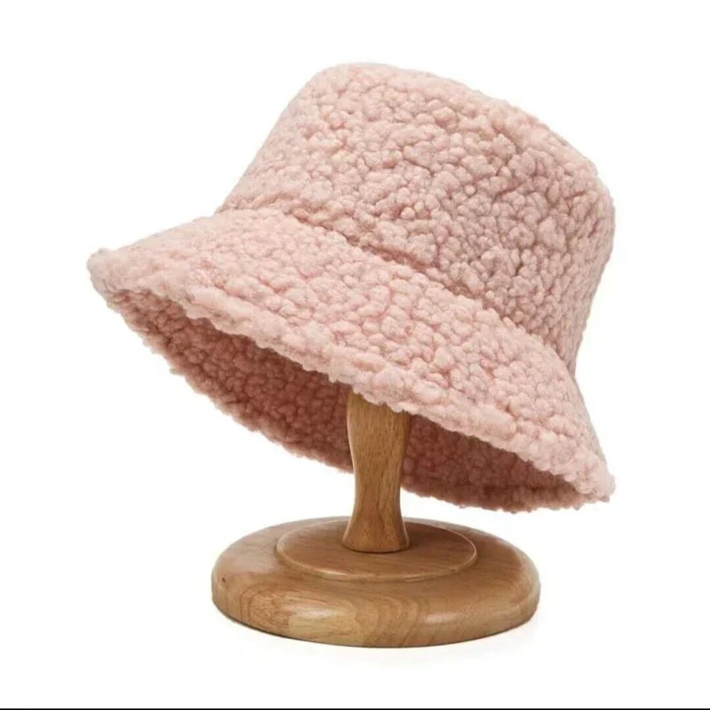 Damen Bucket Hut Weich Warm Beige