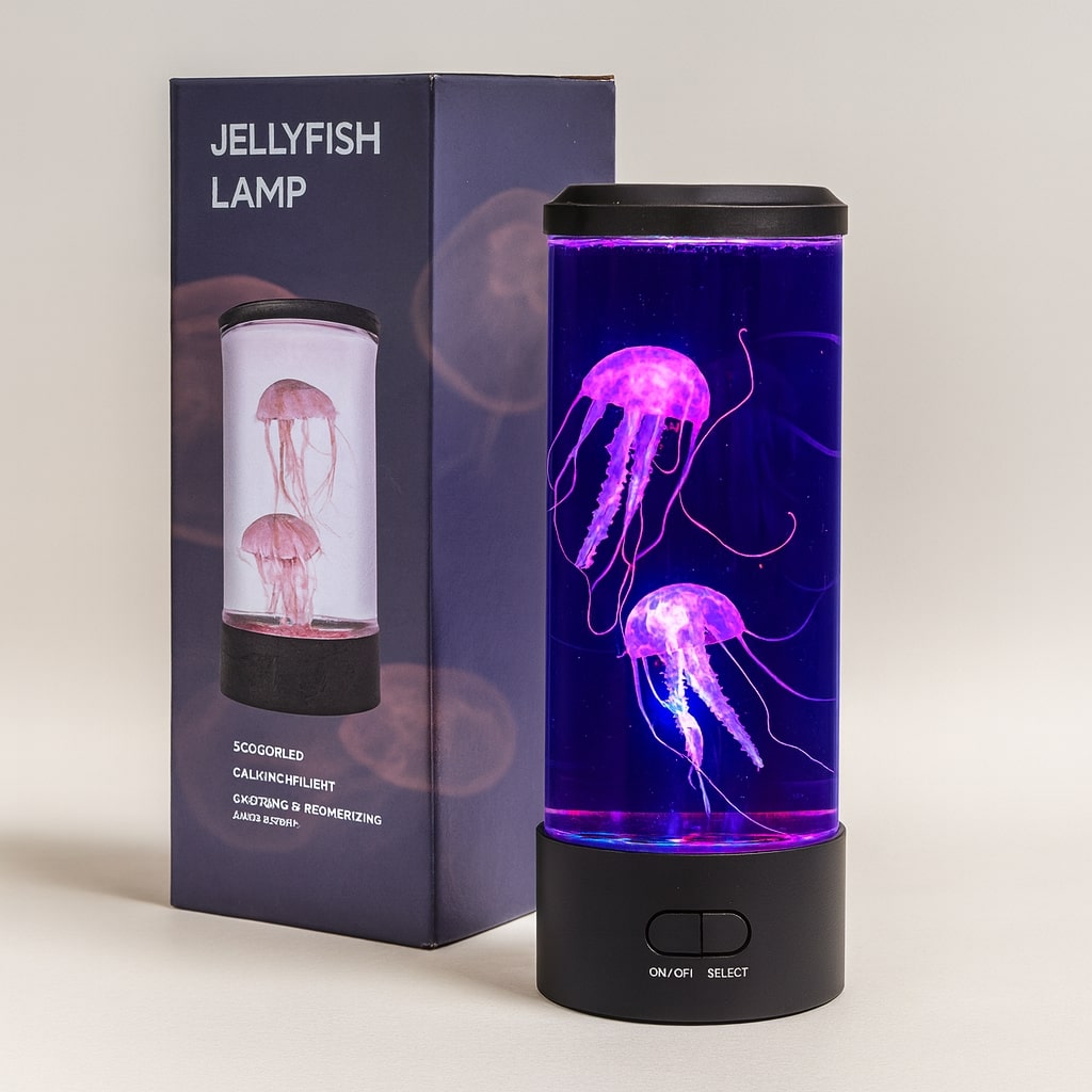 LED Tischlampe Quallen-Effekt Nachtleuchte
