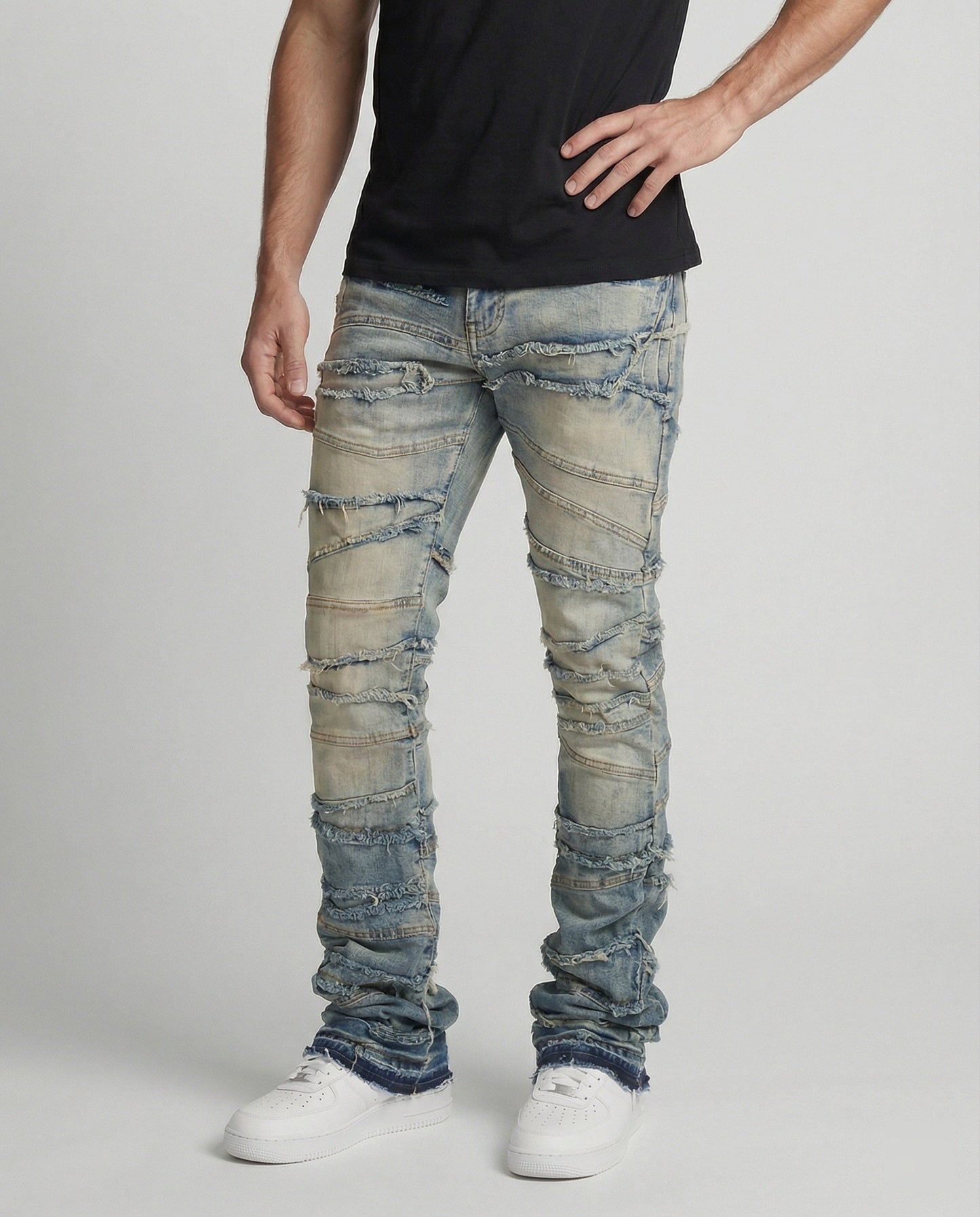 Herren Slimfit Destroyed Jeans