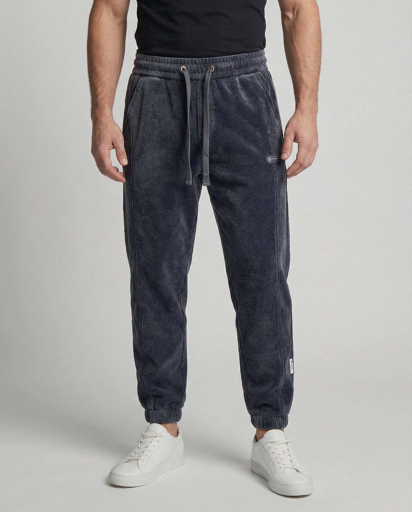 Herren Jogginghose Gerippt Slim Fit