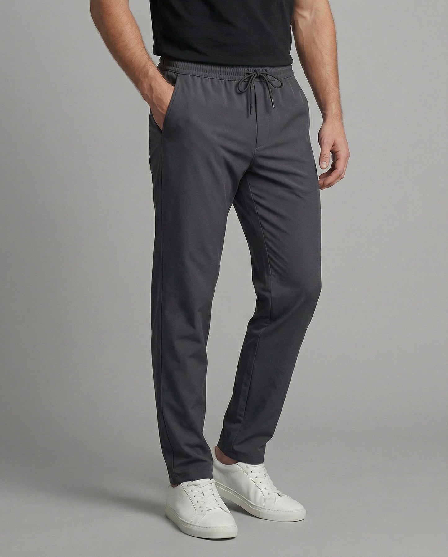 Herren Chinohose Elastisch Tunnelzug