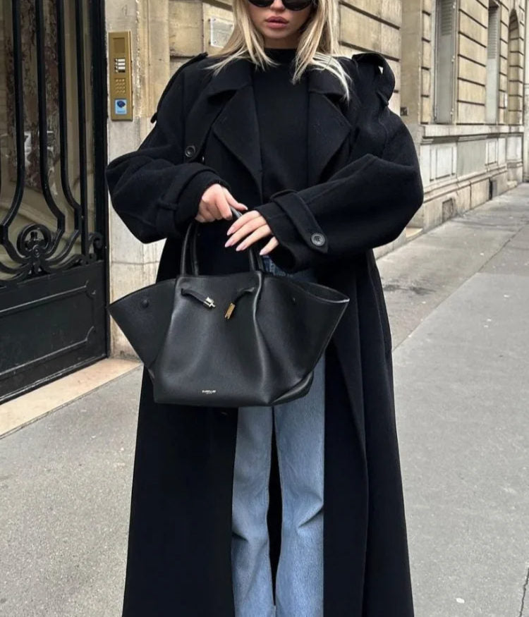 Damen Wintermantel Lang Oversized Wärme