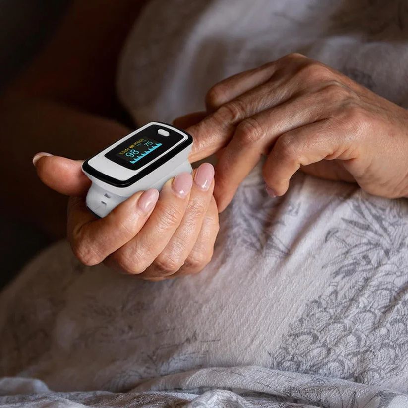Kontaktloser Sauerstoff- & Pulsmesser wird zu:
Pulsoxymeter Kontaktlos