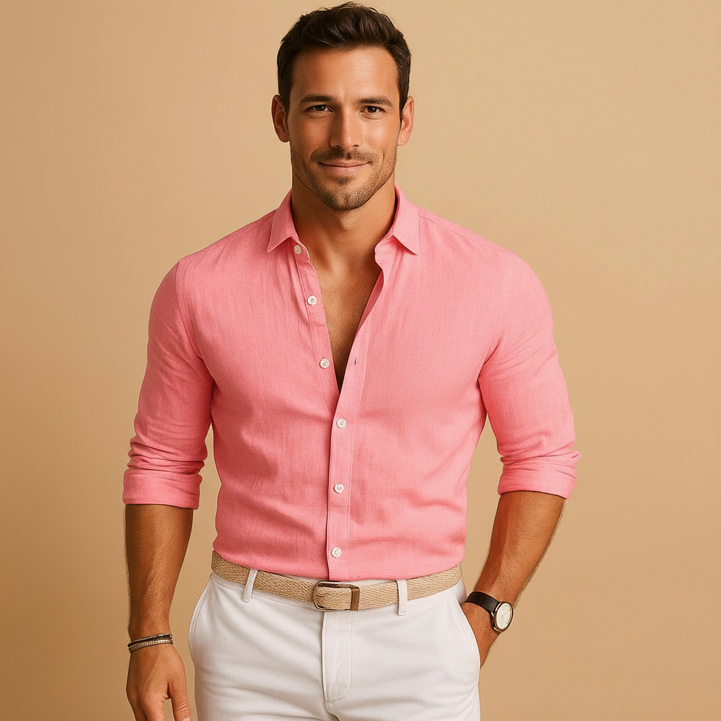 Leonard Herren-Hemd Elegantes Baumwoll-Hemd Weiß