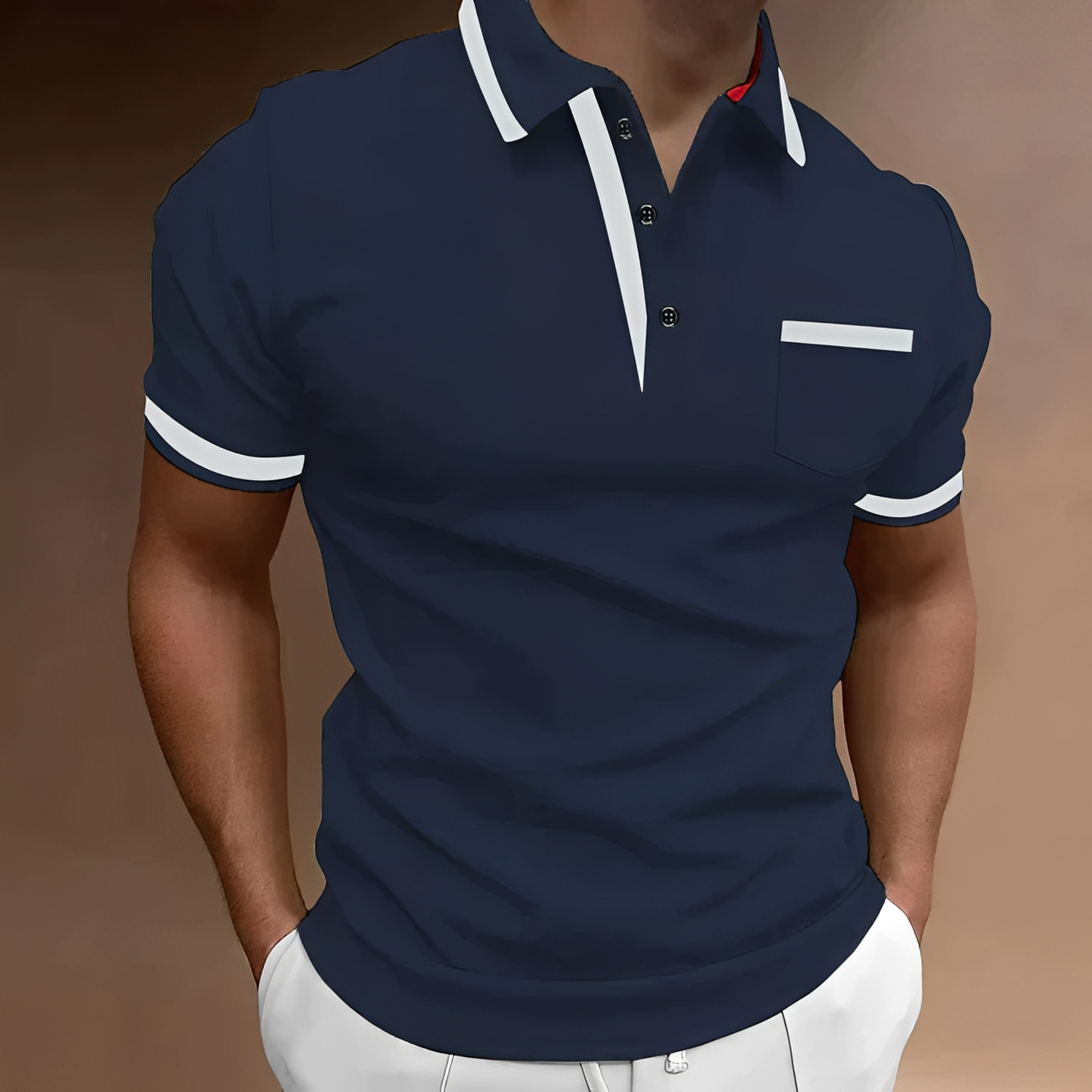 Geover Herren Poloshirt Kurzärmelig Bequem