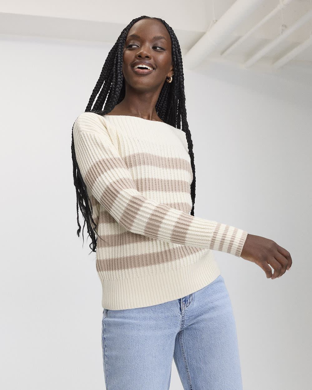 Norvielle Damen Pullover Langärmlig Modern