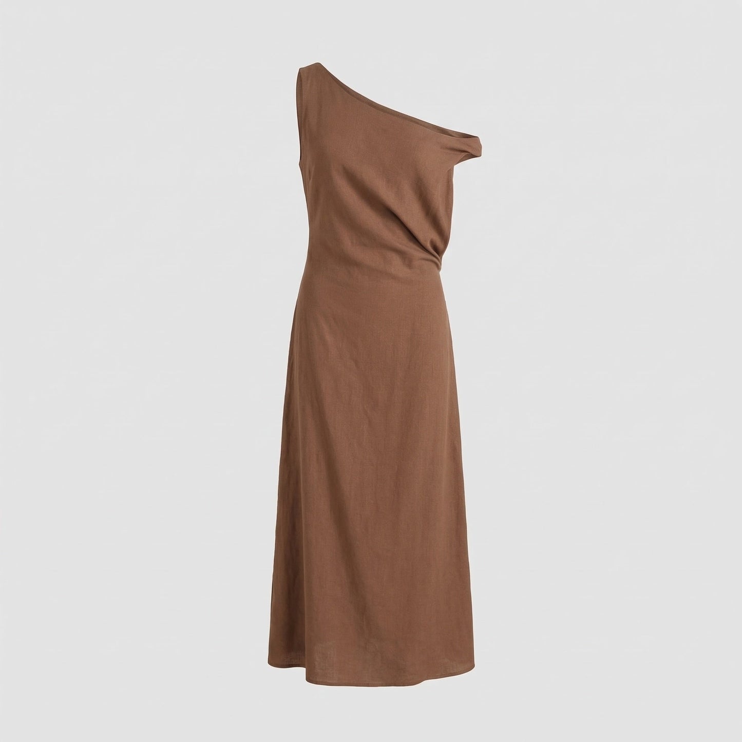 Damen Maxikleid Schulterfrei Drapiert