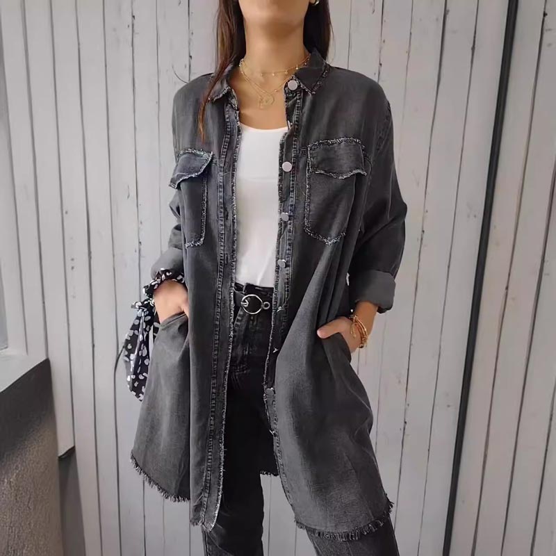 Norvielle Damen Hemdjacke Bequem