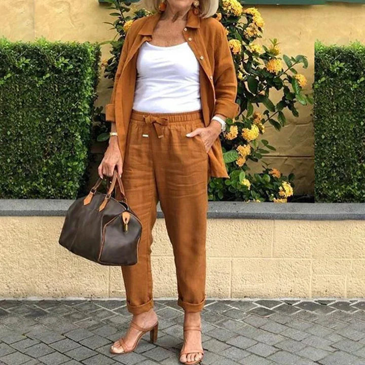 Norvielle Damen Zweiteiliges Set Bequem