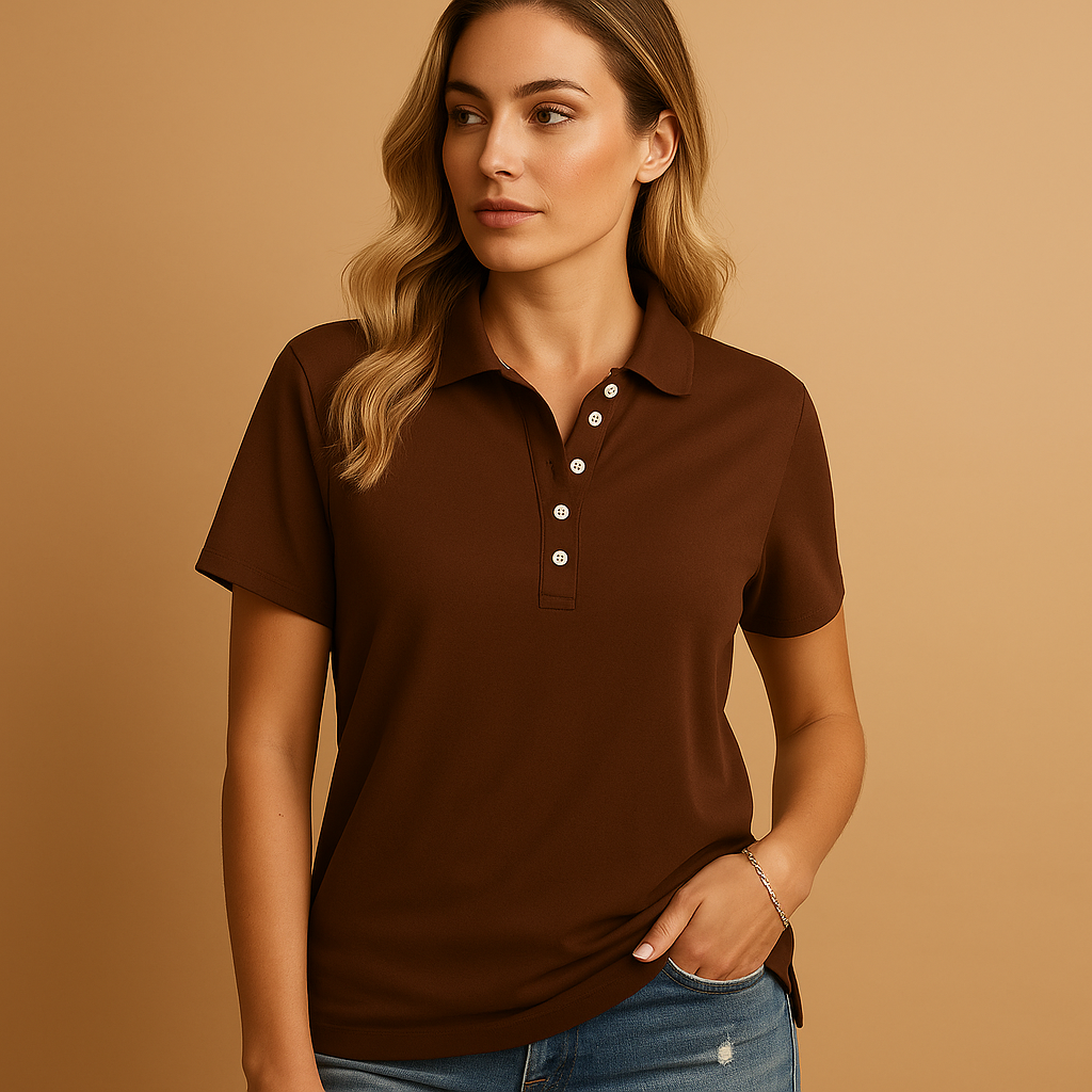 Shene Herren Polo Tailliert Modern
