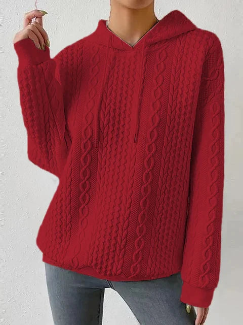 Norvielle Damen Leichter Kapuzenpullover Casual