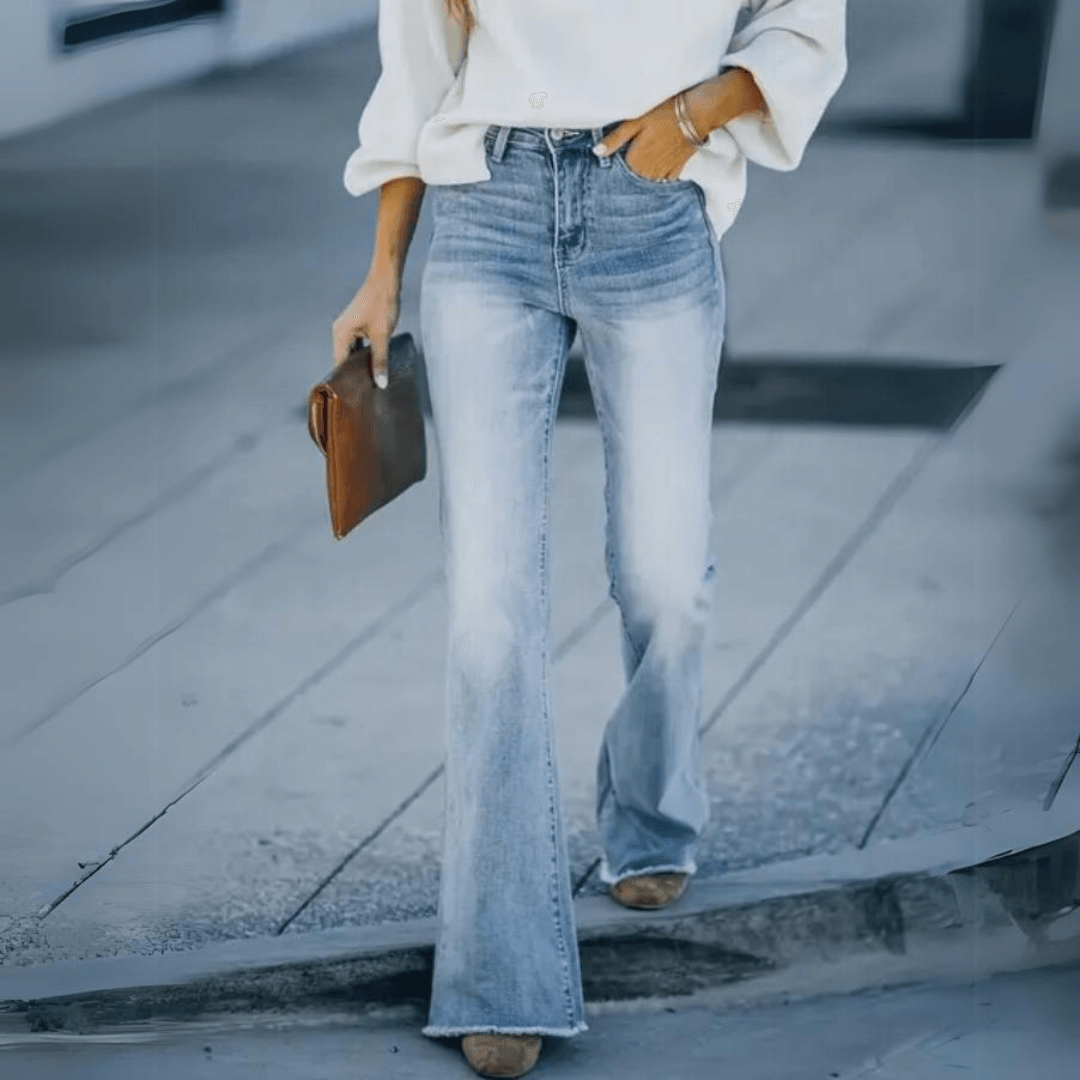 Damen Highwaist Jeans Gerader Schnitt