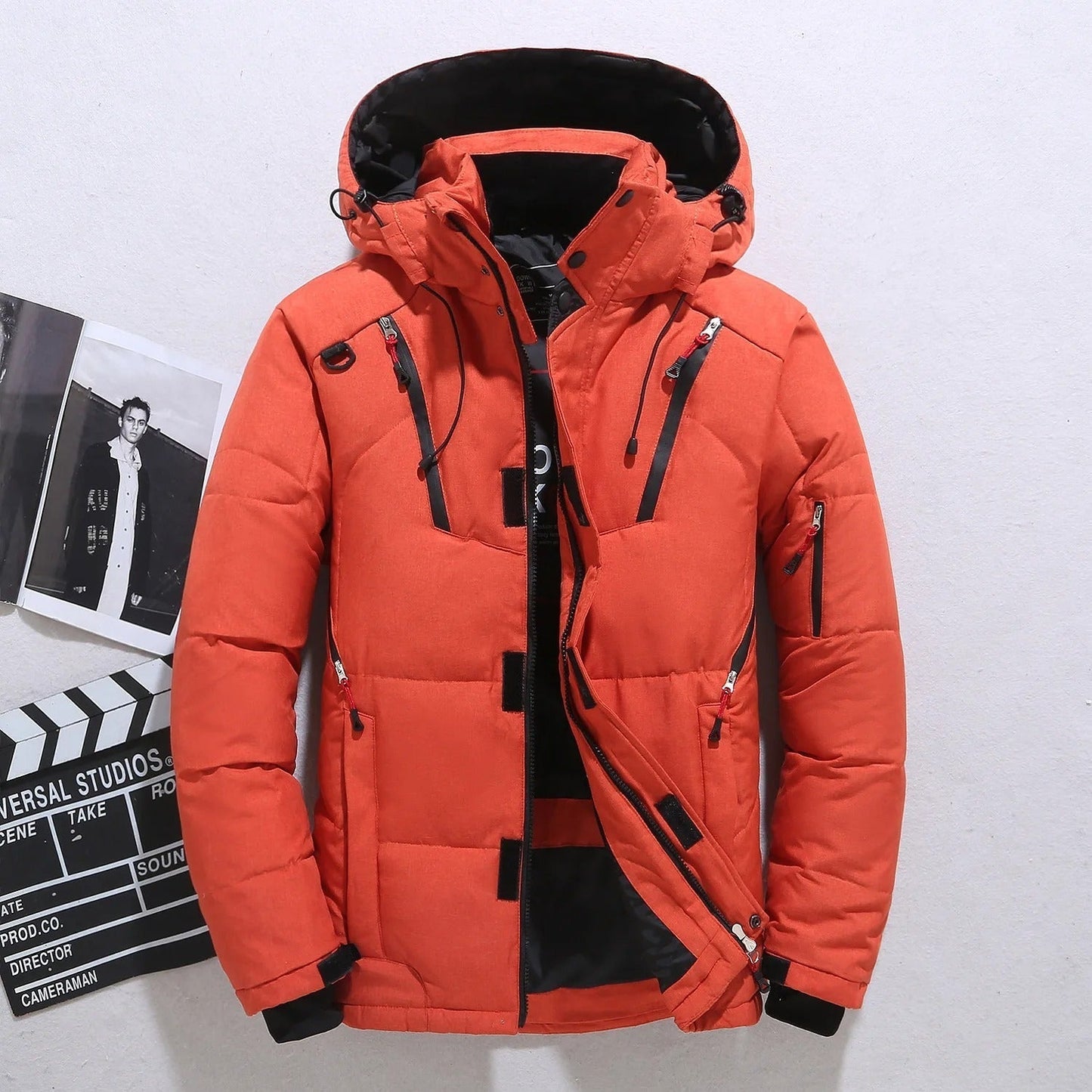 Herren Winterjacke Fell-Innenfutter Kapuze