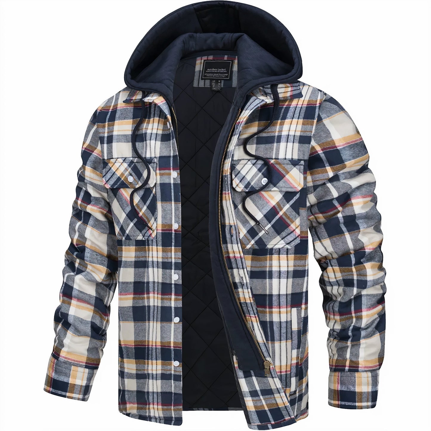 Herren Karierte Reißverschlussjacke