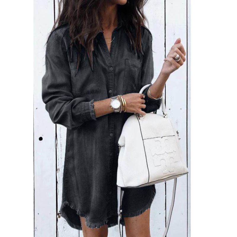 Norvielle Damen Denimkleid