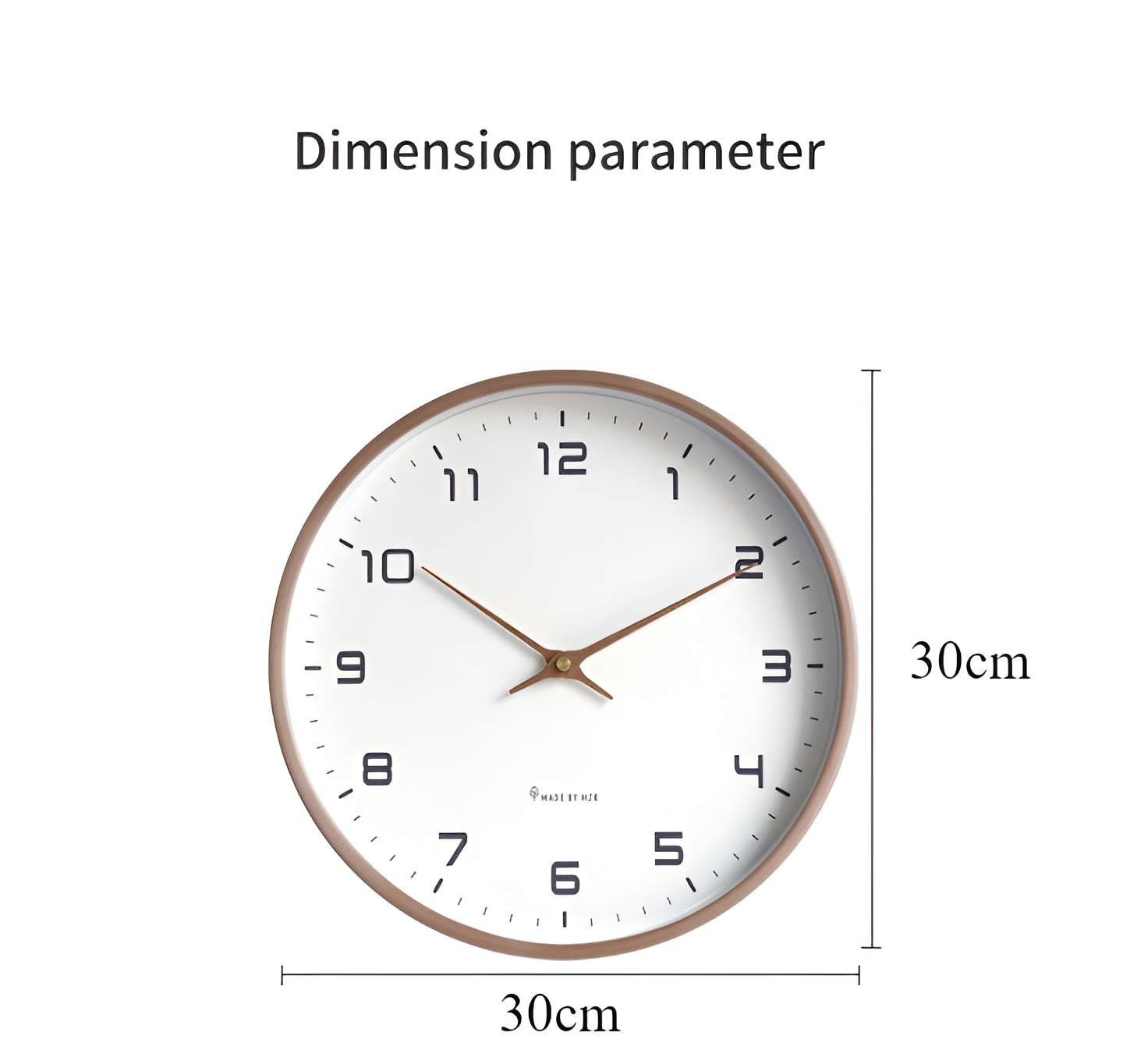 Holz Wanduhr Moderne Nordisches Design 30cm