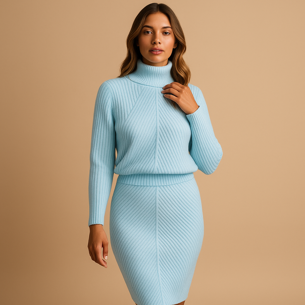 Damen Midikleid Wintersaison