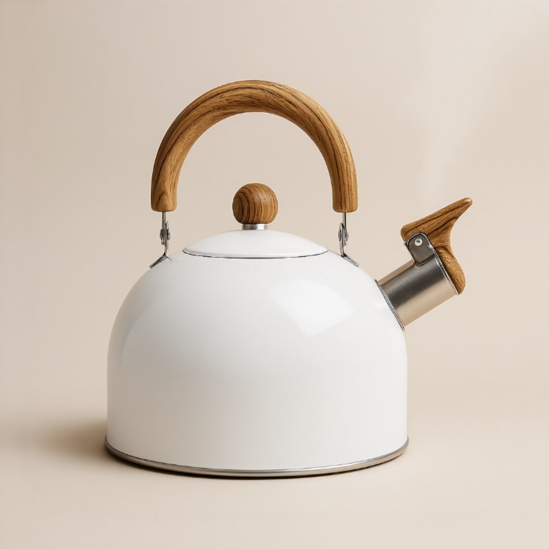 Edelstahl Teekanne Induktions geeignet Retro Look 1,7 Liter