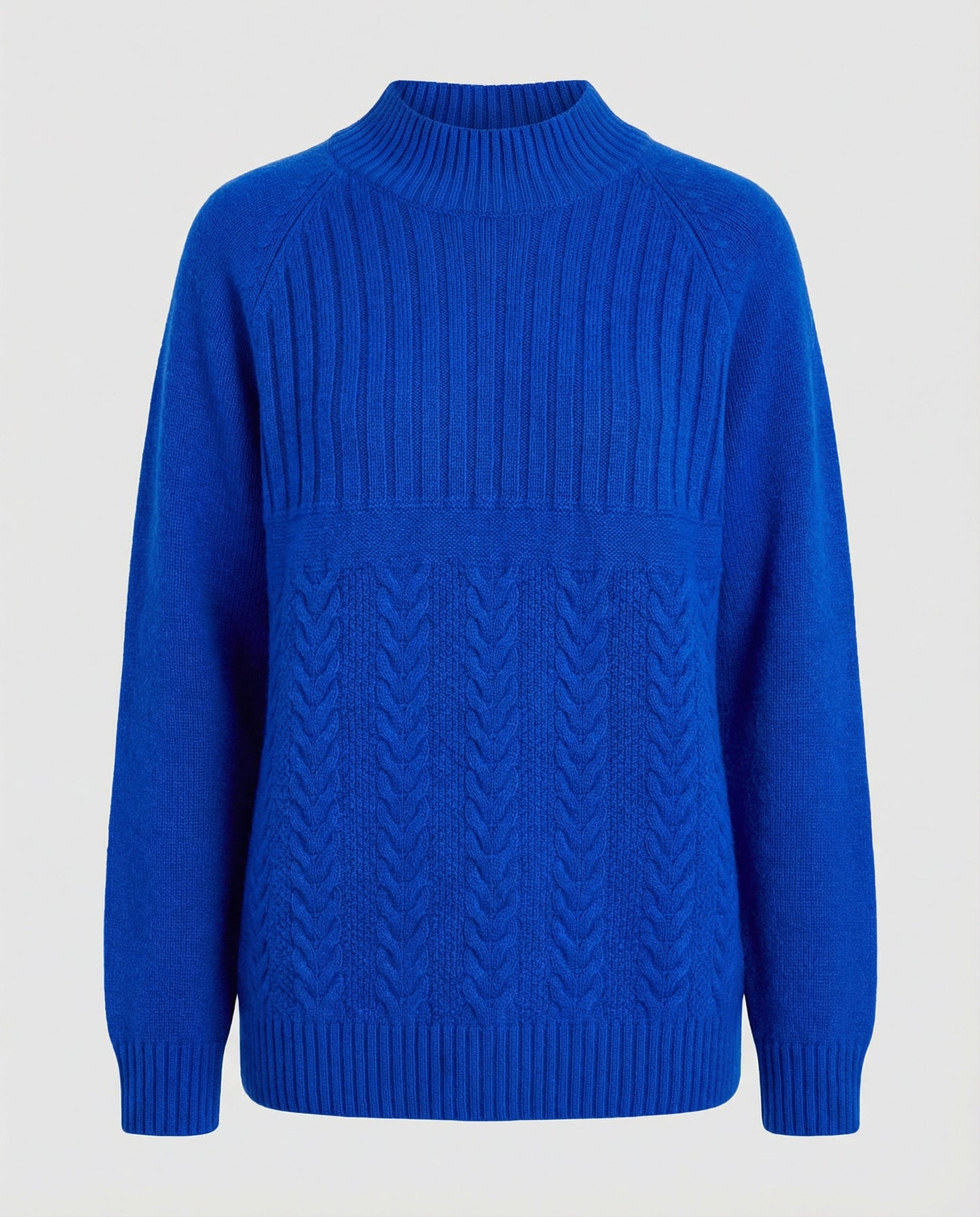Damen Pullover Gerippt Hoher Kragen