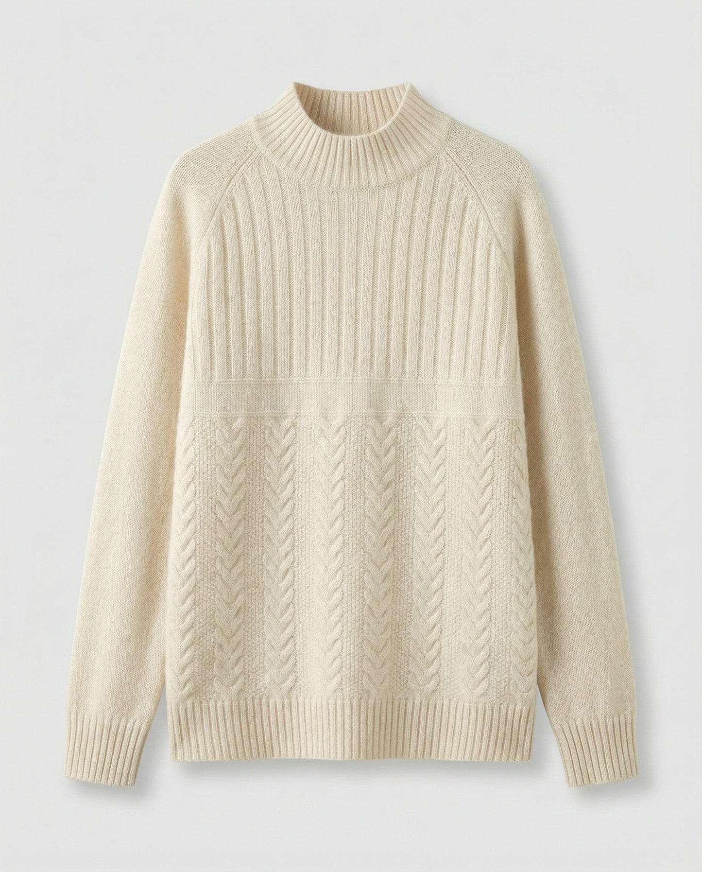 Damen Pullover Gerippt Hoher Kragen