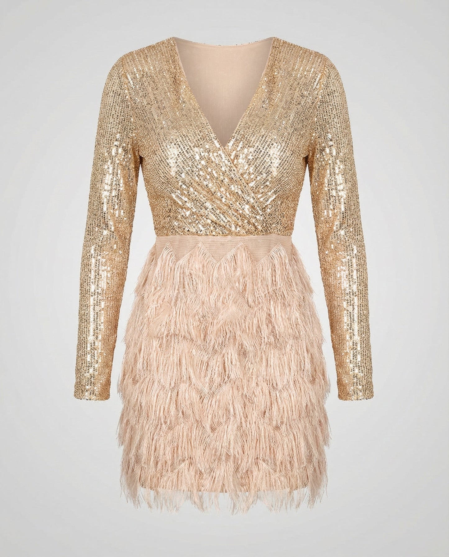 Funkelndes Damen Partykleid Patchwork
