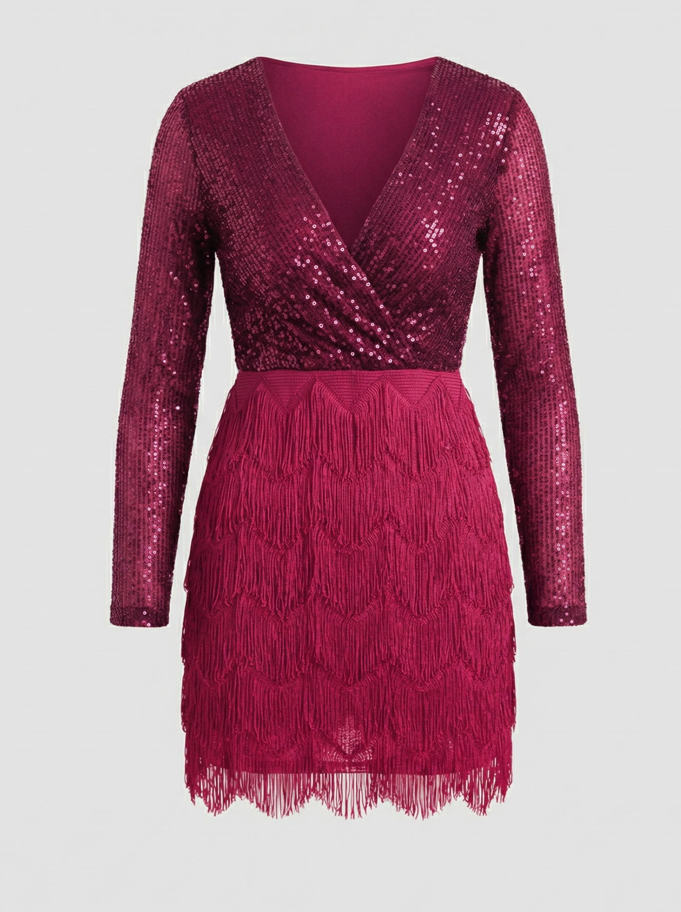 Norvielle Damen Partykleid Patchwork Glitzer