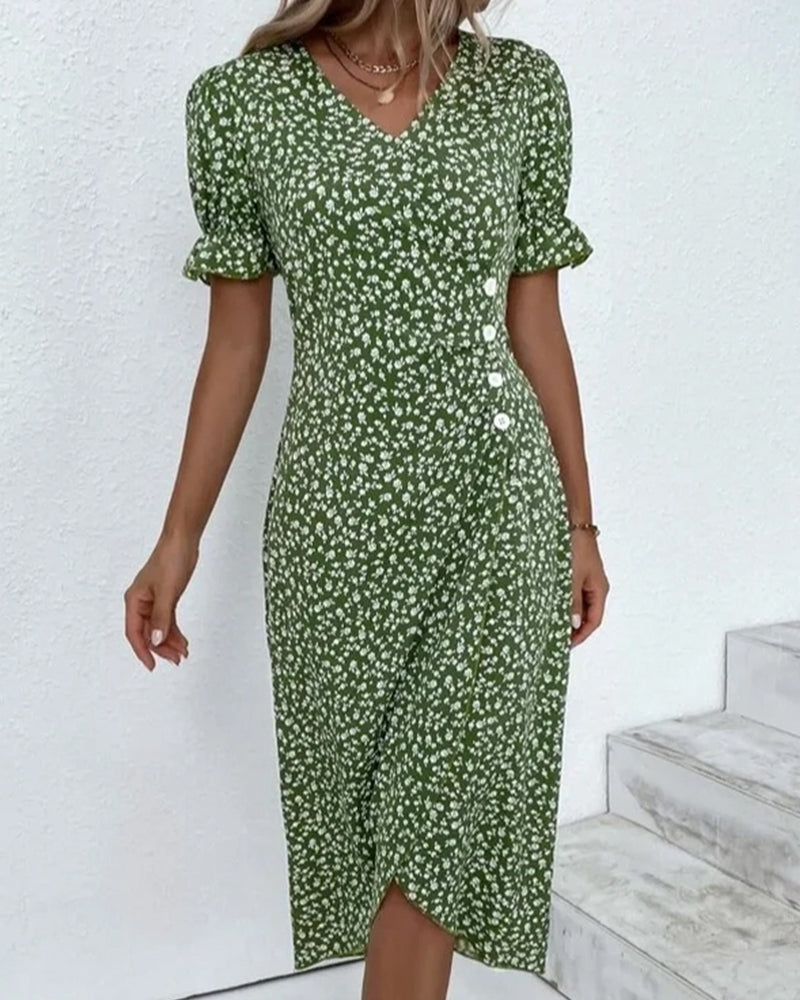 Norvielle Damenkleid Mit Knöpfen