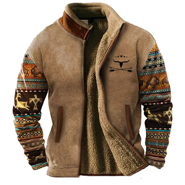 Herren Fleecejacke Reißverschluss Casual