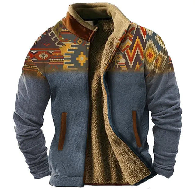Herren Fleecejacke Reißverschluss Casual
