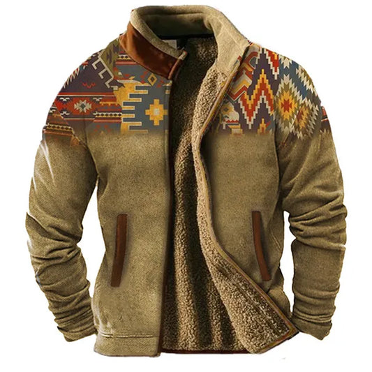 Herren Fleecejacke Reißverschluss Casual Schwarz - Norvielle