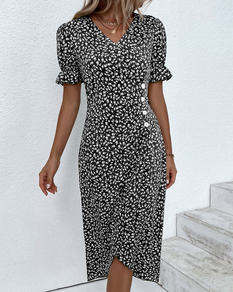 Norvielle Damenkleid Mit Knöpfen