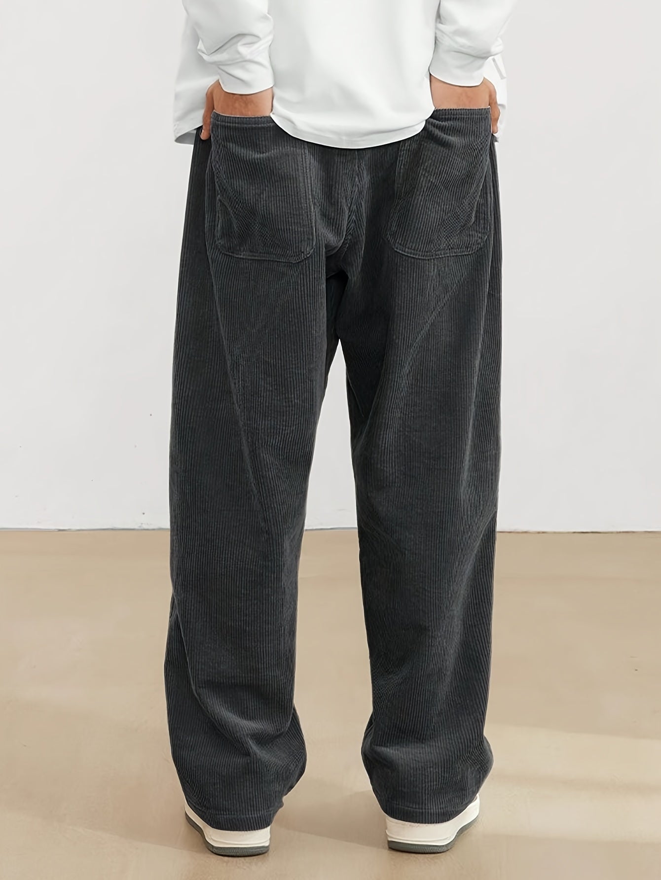 Herren Cordhose Weit Schnitt Bequem