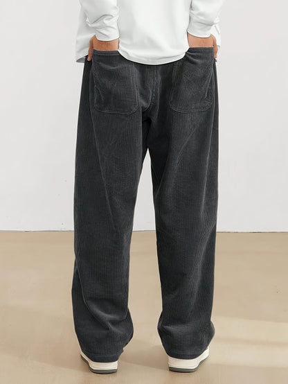 Herren Cordhose Weit Schnitt Bequem