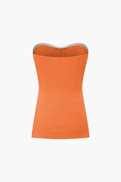 Damen Zweiteiler-Set Bustier- und Shorts Elegantes Design