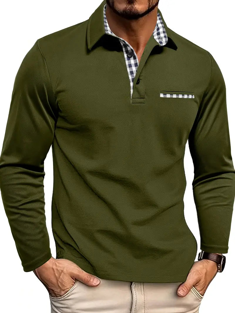 Van Laar Herren Poloshirt Langer Ärmel