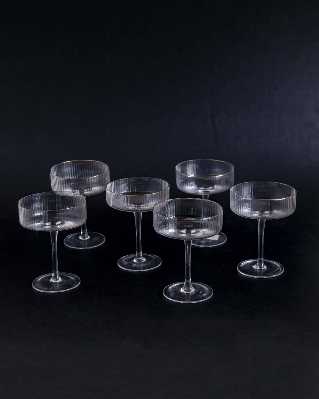 Cocktailgläser Rippiert Set 6 Stück - Norvielle