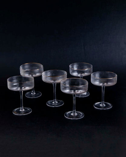 Cocktailgläser Rippiert Set 6 Stück - Norvielle