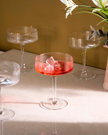 Cocktailgläser Rippiert Set 6 Stück