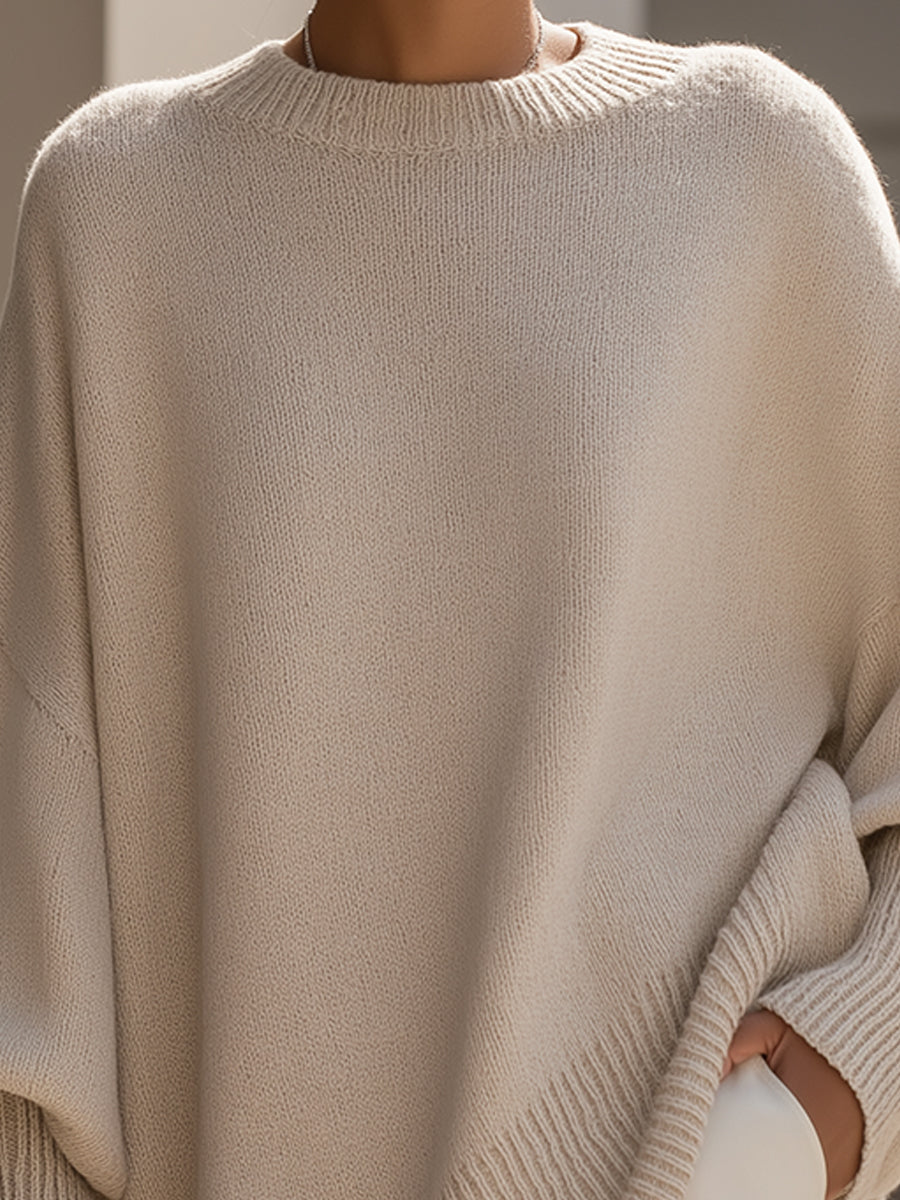 Damen Eleganter Oversized Pullover