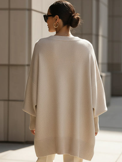 Damen Eleganter Oversized Pullover