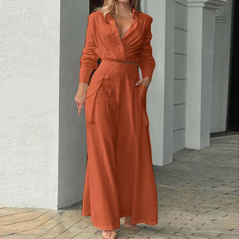Damen und Hosen Set Stoff Stretch